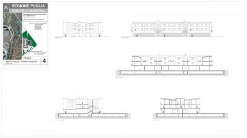 Tav 04 Edificio pluriuso_Prospetti e sezioni