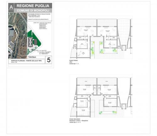 Tav 05 Edificio pluriuso_Piante cellule tipo